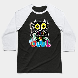 Owl Bird Baseball T-Shirt